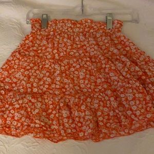 orange flower skirt